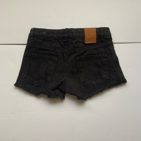 Zara Girls Damaged Denim Shorts - Picture 2 of 5